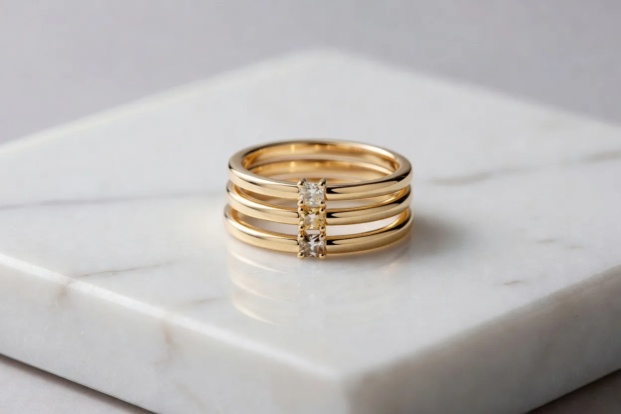 Yuki Stacking Rings - 雪 スタッキング リング セット